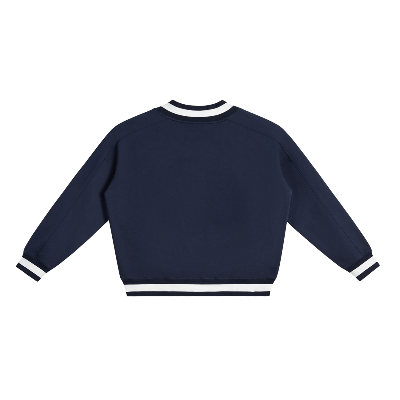 Mori White V-Neck Collar Boxy Sweatshirt - Rapper's Digest
