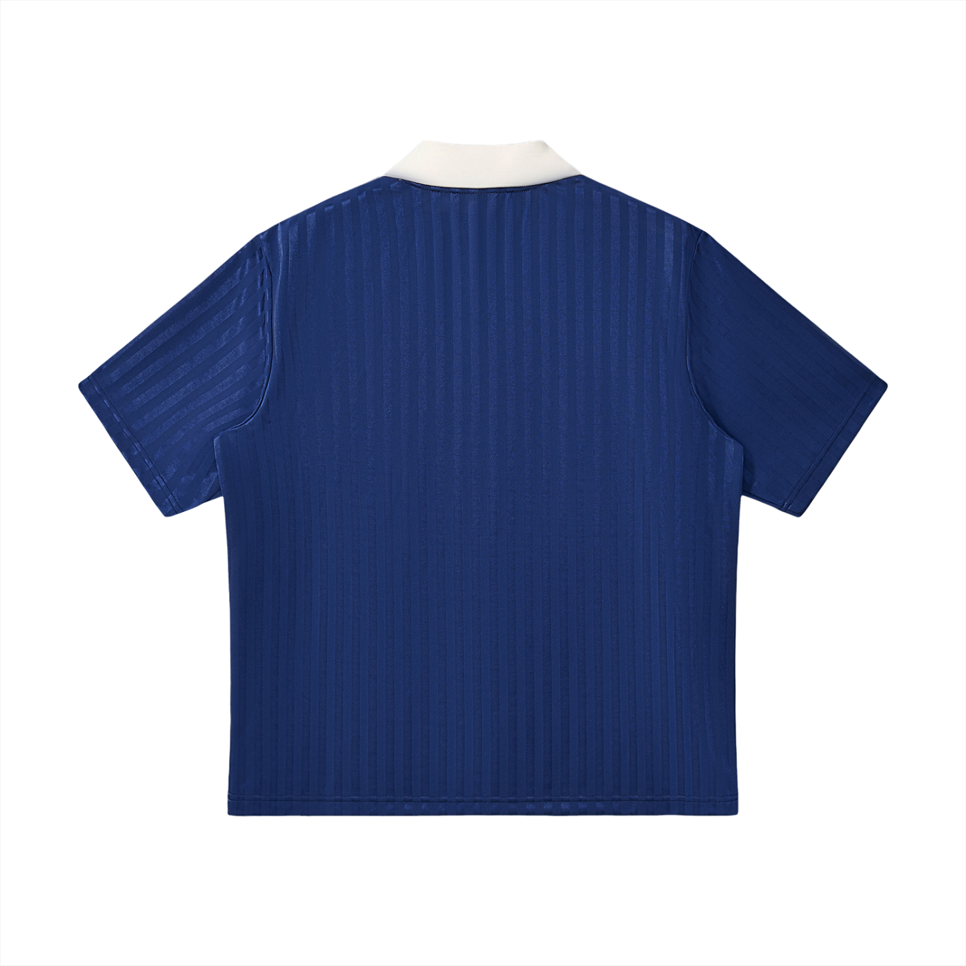 Contrast Collar Striped Soccer Jersey - Rapper's Digest