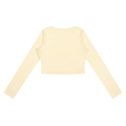 Ruched Long Sleeve Crop T-Shirt