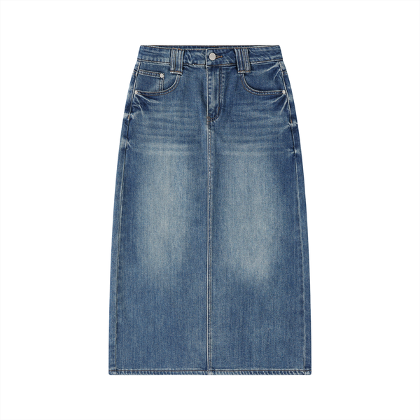 Vintage Wash Denim Skirt - Rapper's Digest