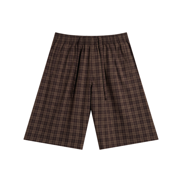 Plaid Wide Leg Shorts - Rapper's Digest
