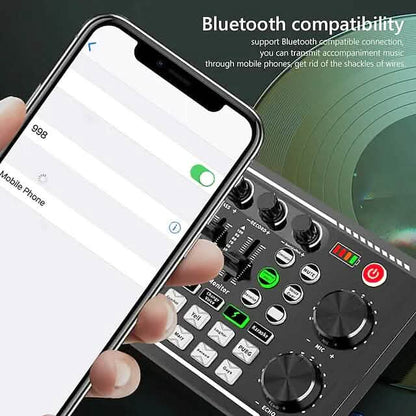 Live Sound Card Audio Mixer Podcast Interface