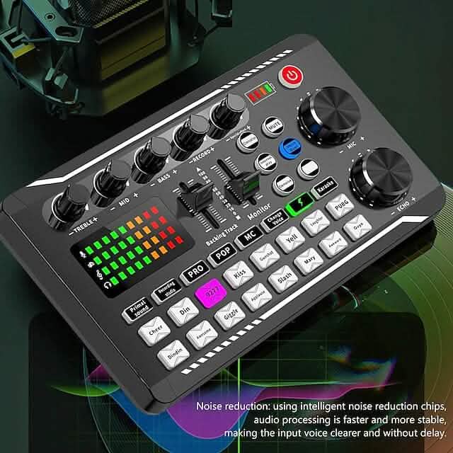 Live Sound Card Audio Mixer Podcast Interface