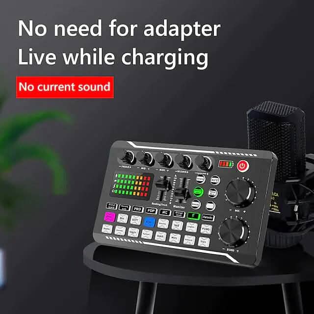 Live Sound Card Audio Mixer Podcast Interface