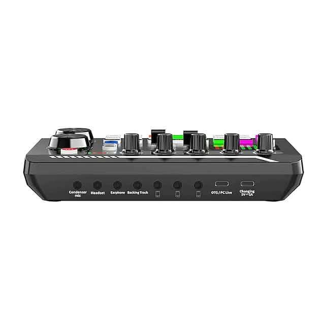 Live Sound Card Audio Mixer Podcast Interface