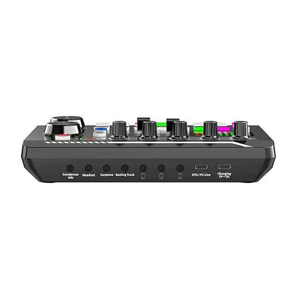 Live Sound Card Audio Mixer Podcast Interface