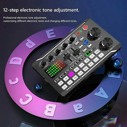 Live Sound Card Audio Mixer Podcast Interface