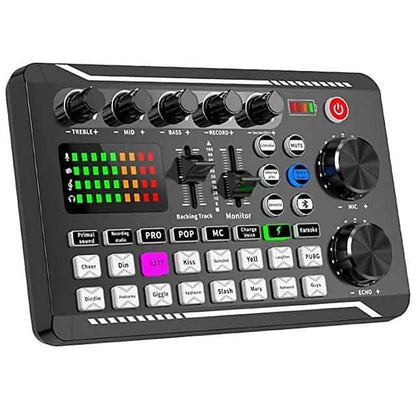 Live Sound Card Audio Mixer Podcast Interface