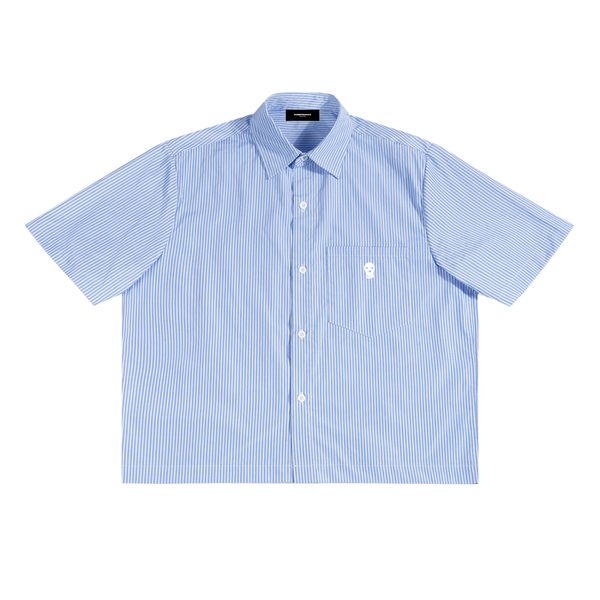 Oversized Vertical Stripe Boxy Shirt - Rapper's Digest