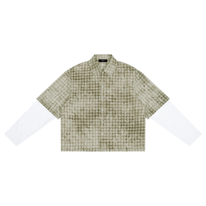 Vintage Wash Plaid Short Sleeve Shirt