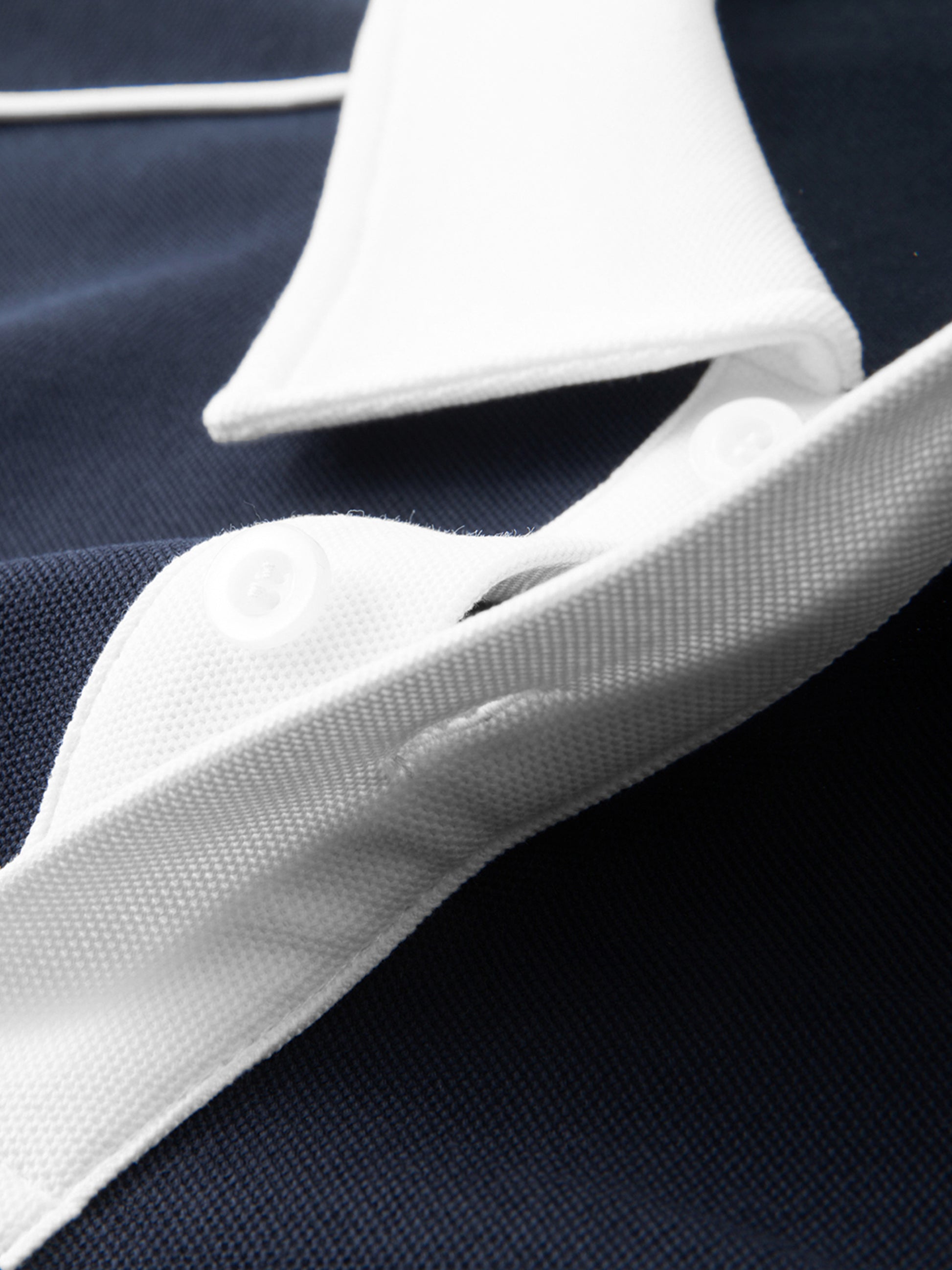 Mori White Collar Short-Sleeve Polo Shirt - Rapper's Digest