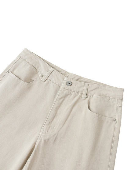 Heavyweight Cotton Straight-Leg Pants