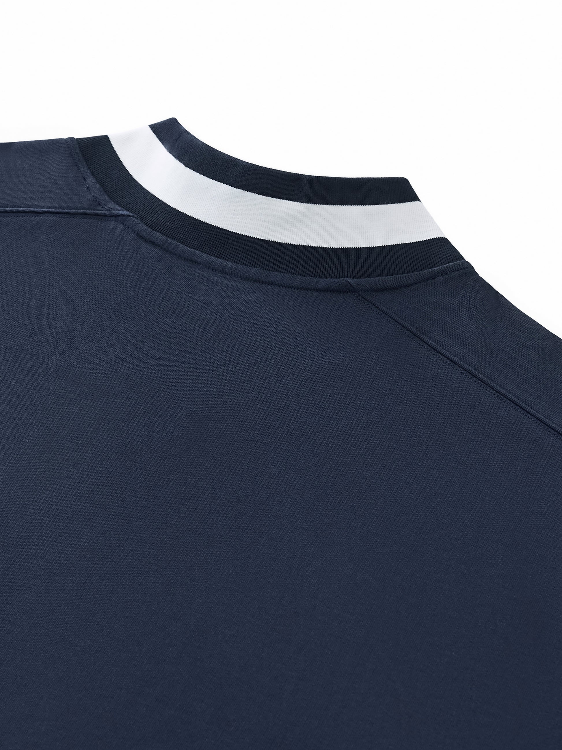 Mori White V-Neck Collar Boxy Sweatshirt - Rapper's Digest
