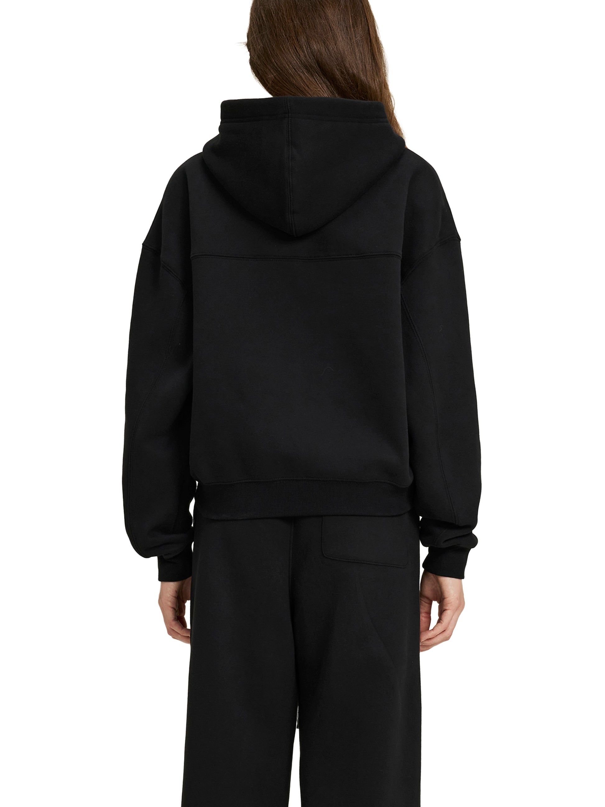 Mori White Fleece Zip-Up Boxy Hoodie - Rapper's Digest