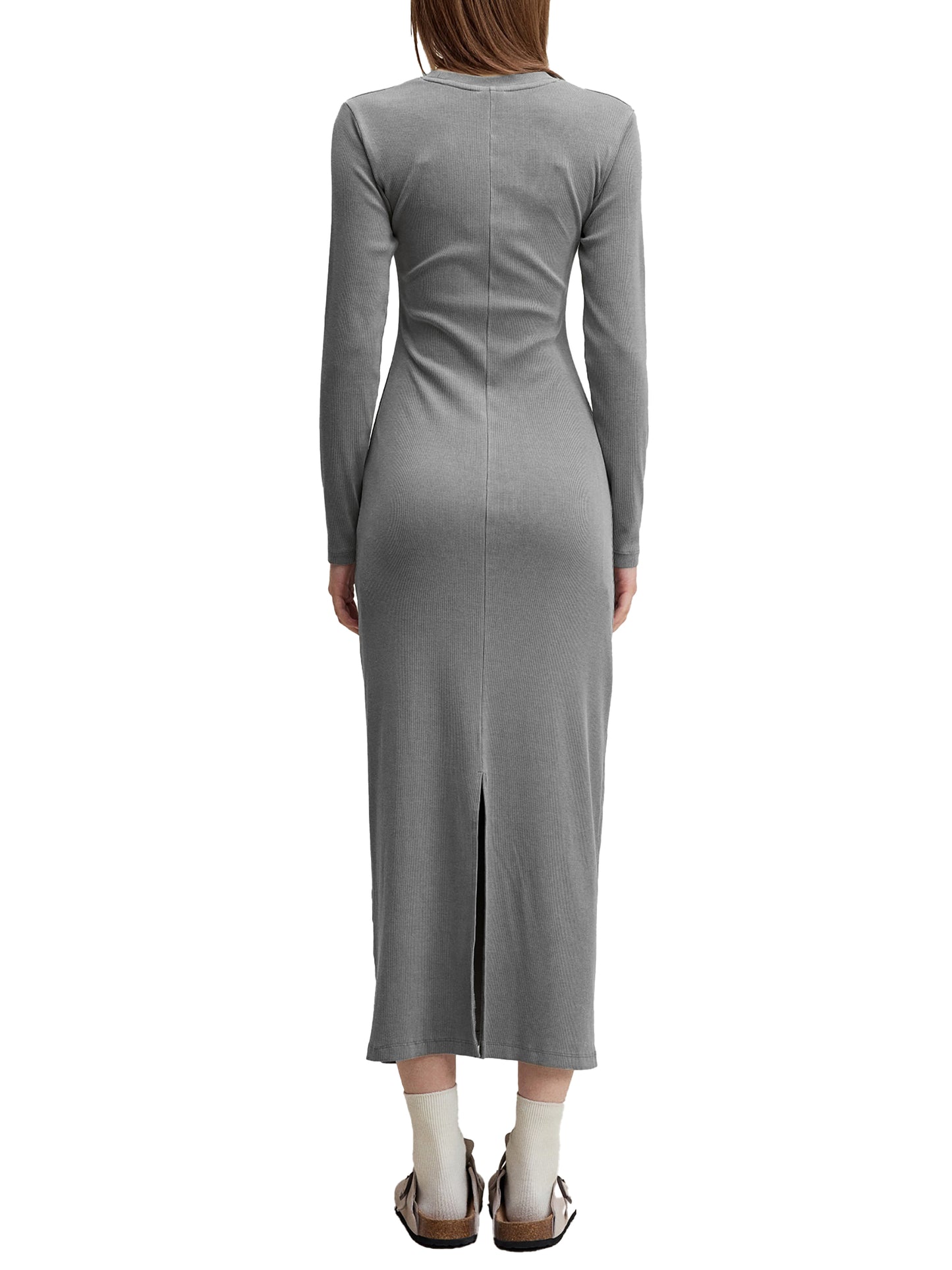 Dyed Washed Slit Maxi Dress - Rapper's Digest