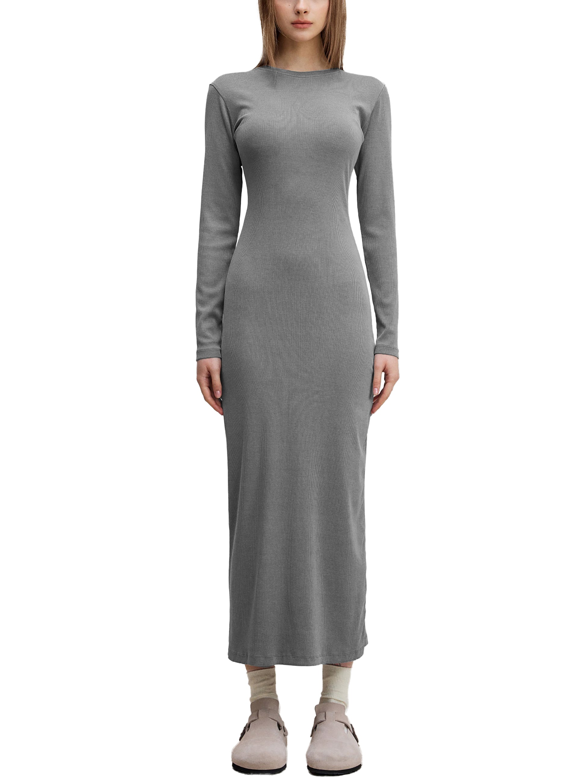 Dyed Washed Slit Maxi Dress - Rapper's Digest