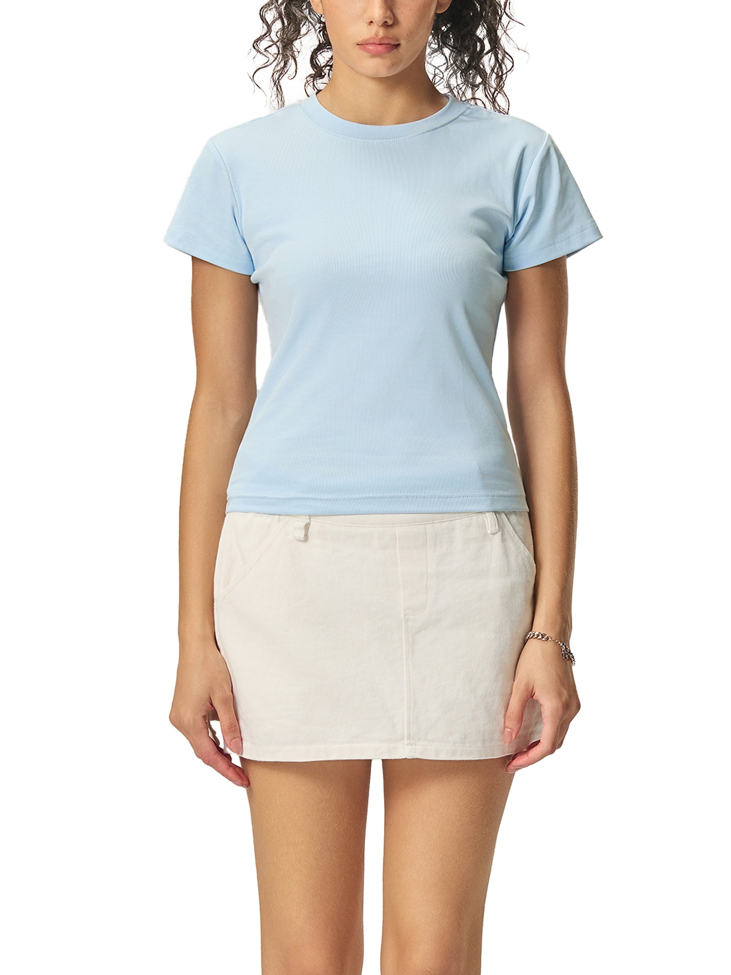 Essential Bodycon Crewneck T-Shirt - Rapper's Digest