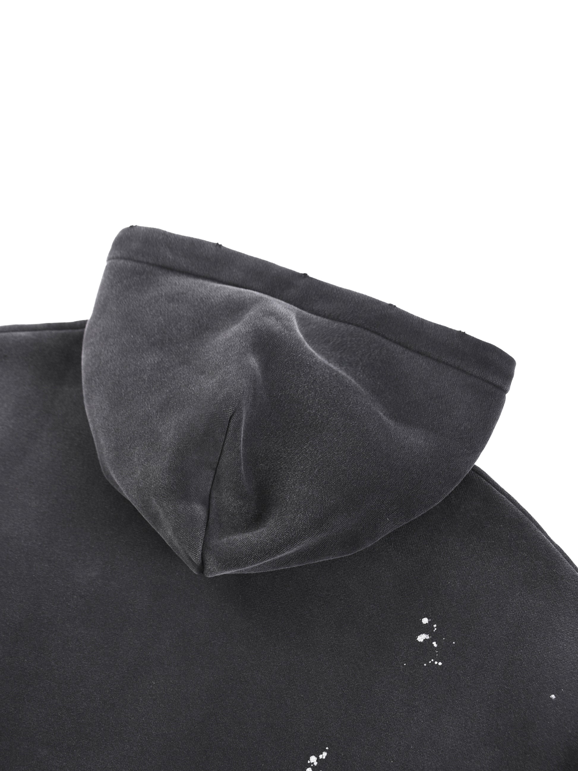 Mori White Vintage Washed Fleece Hoodie - Rapper's Digest
