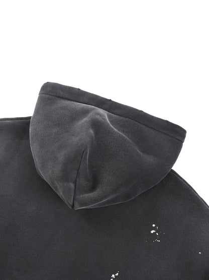 Mori White Vintage Washed Fleece Hoodie - Rapper's Digest