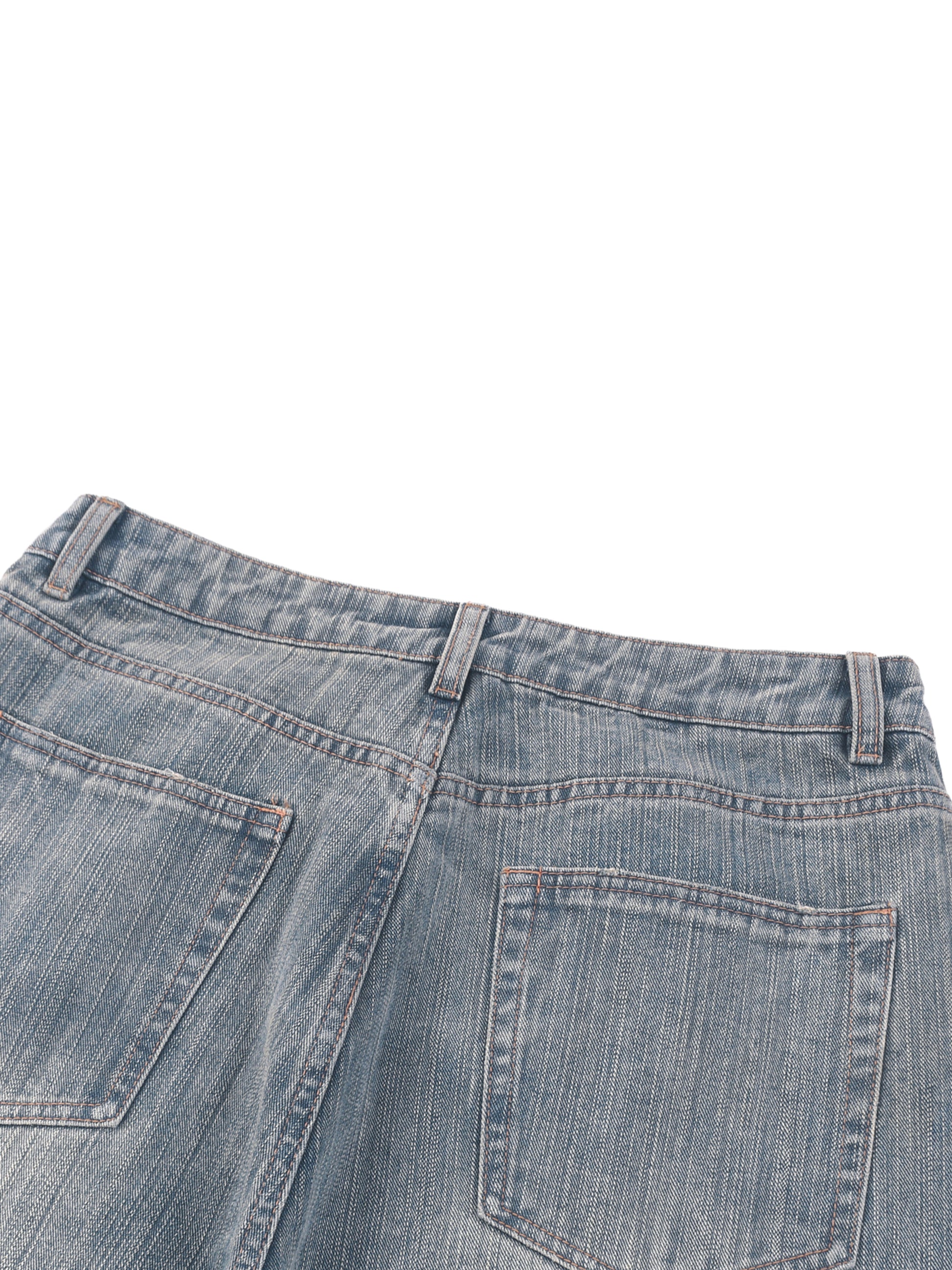 Vintage Wash Distressed Denim Jeans - Rapper's Digest