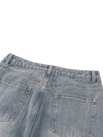 Vintage Wash Distressed Denim Jeans - Rapper's Digest