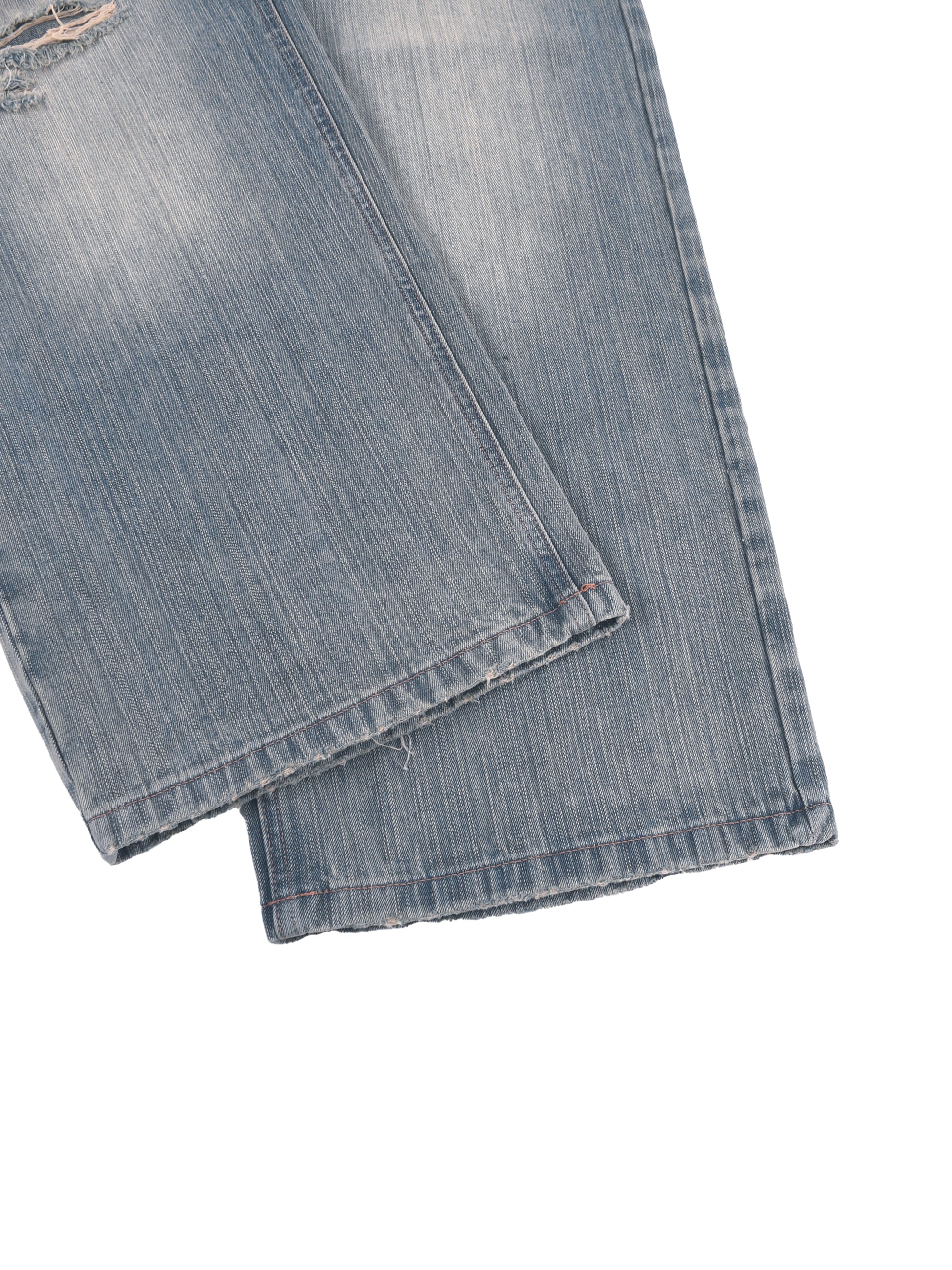 Vintage Wash Distressed Denim Jeans - Rapper's Digest