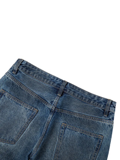 Vintage Wash Baggy Denim Jeans - Rapper's Digest