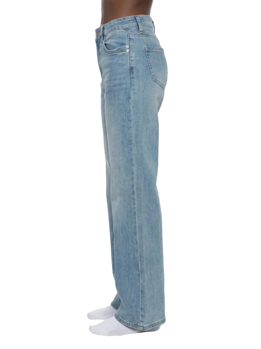 Vintage Wash Flared Leg Jeans