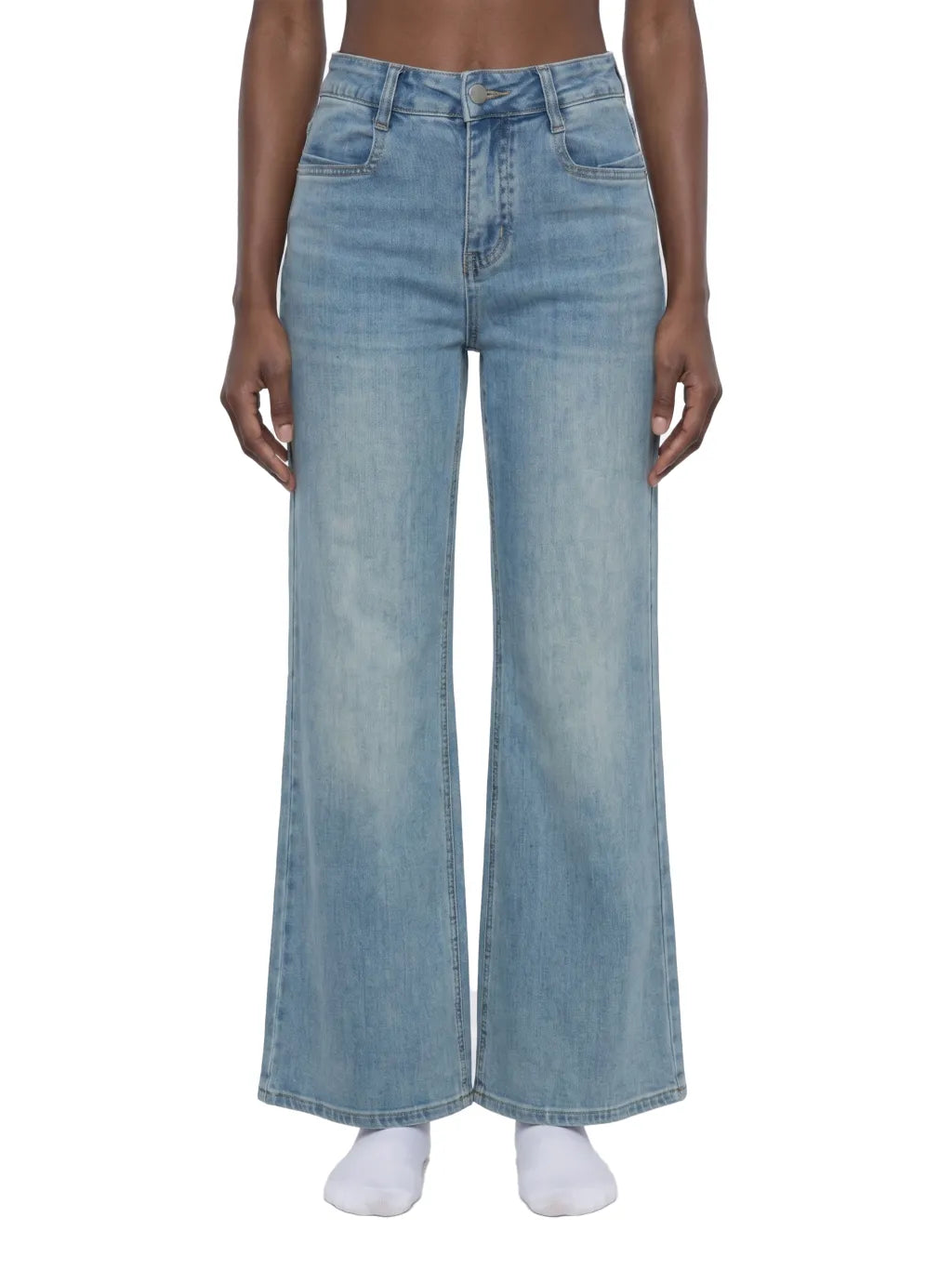 Vintage Wash Flared Leg Jeans