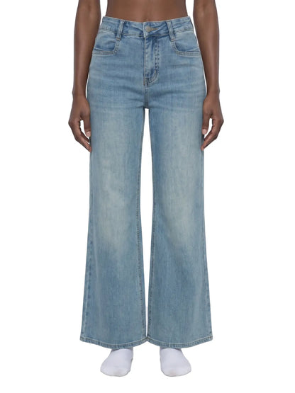 Vintage Wash Flared Leg Jeans
