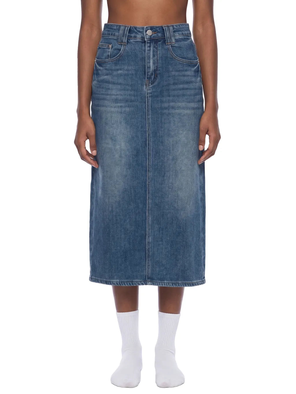Vintage Wash Denim Skirt