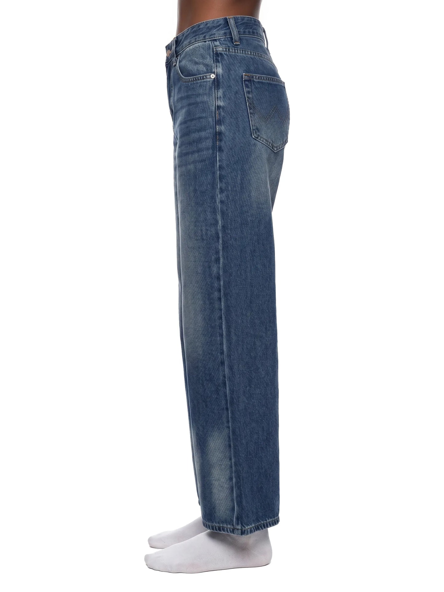 Vintage Wash Wide Leg Jeans