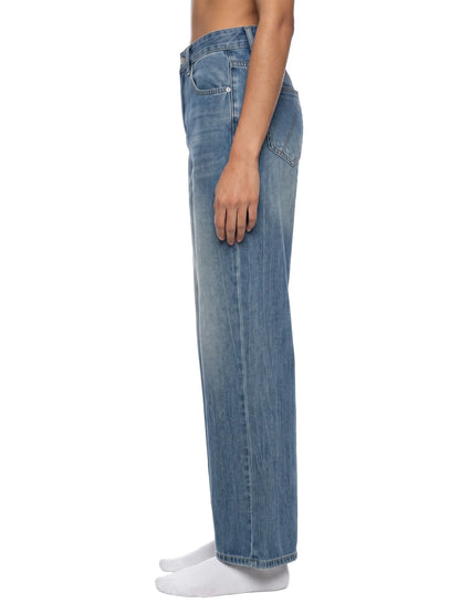 Vintage Wash Wide Leg Jeans