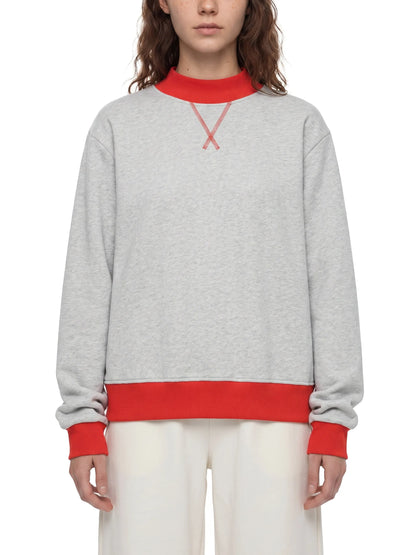 Mock Neck Crewneck Sweatshirt