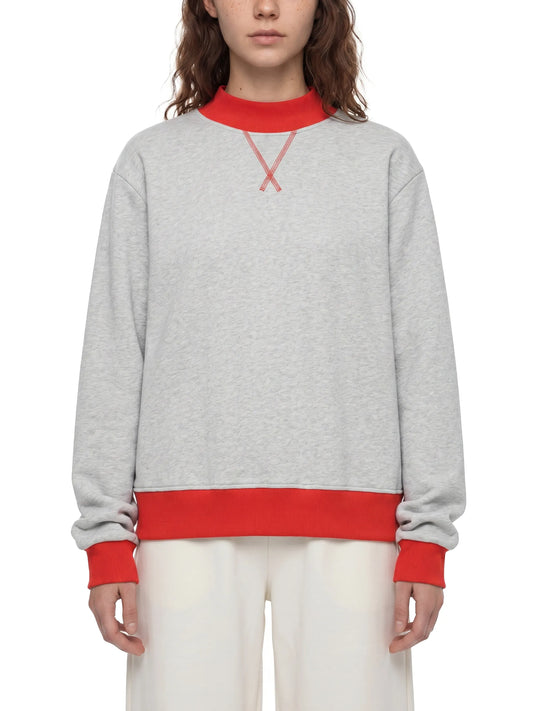 Mock Neck Crewneck Sweatshirt