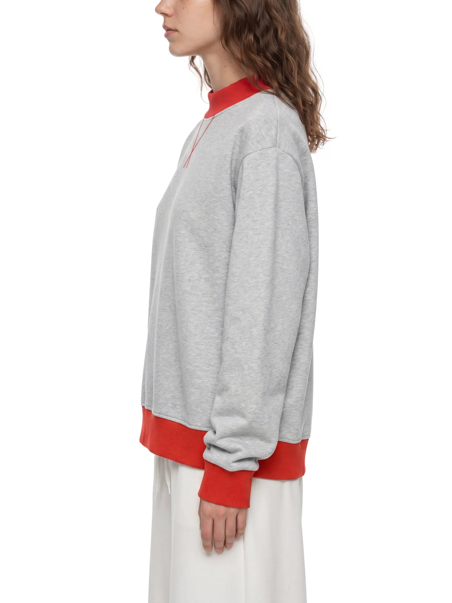 Mock Neck Crewneck Sweatshirt