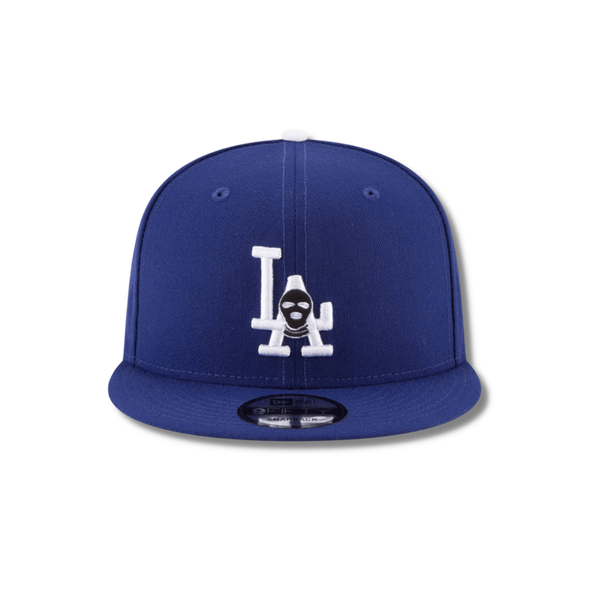 LA Dodgers SKI Mask fitted baseball hat - DUMBFRESHCO