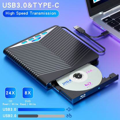 External CD DVD Drive USB 3.0 Burner Reader Writer