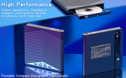 External CD DVD Drive USB 3.0 Burner Reader Writer